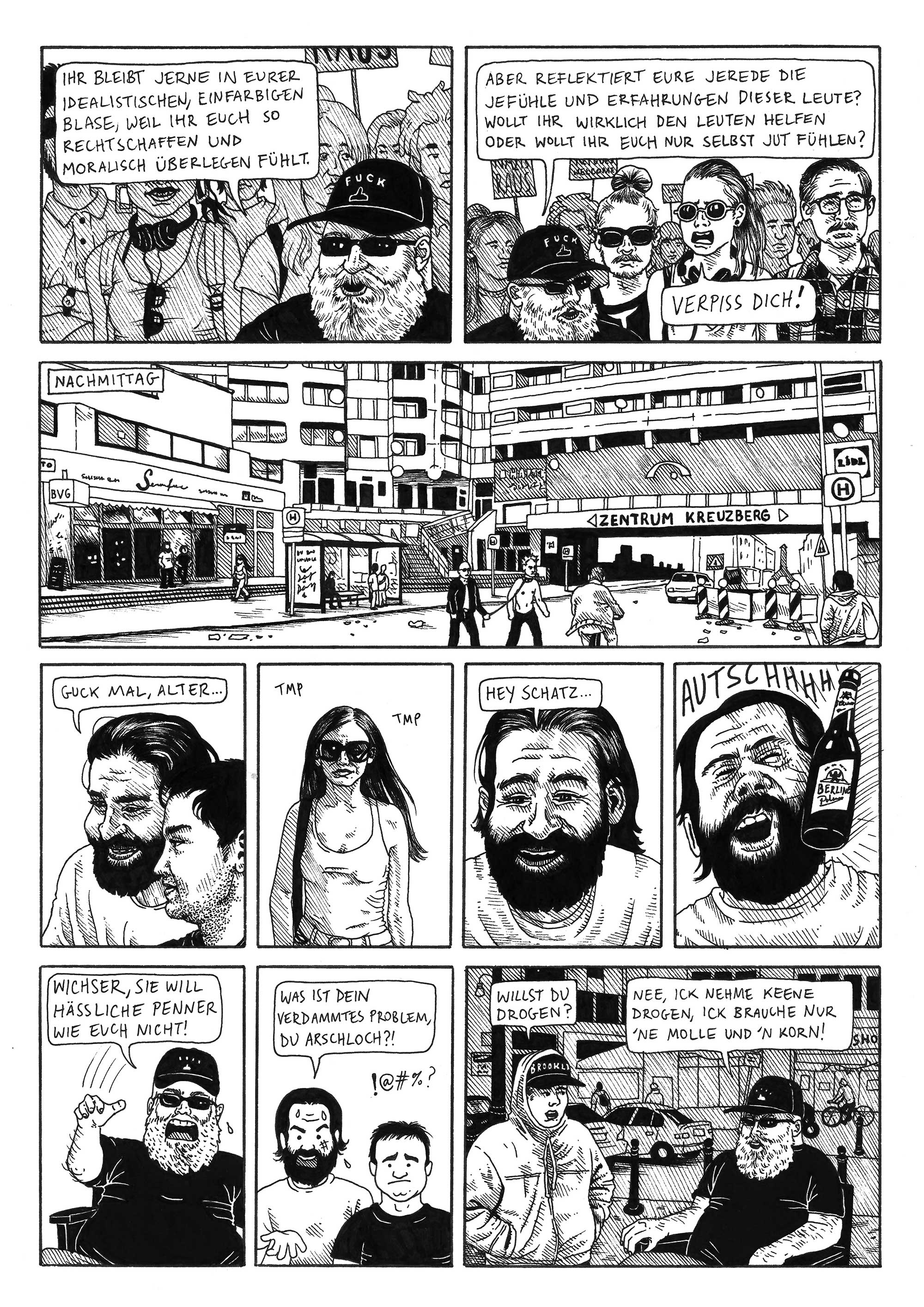 Ariel Cotton Drawing Berlin Deutschland zine comics Halt's Maul Zeichnung