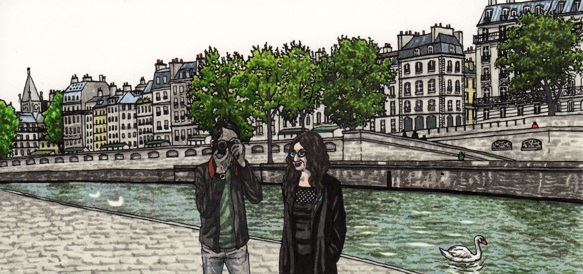 Ariel Cotton Drawing Paris Comics Art