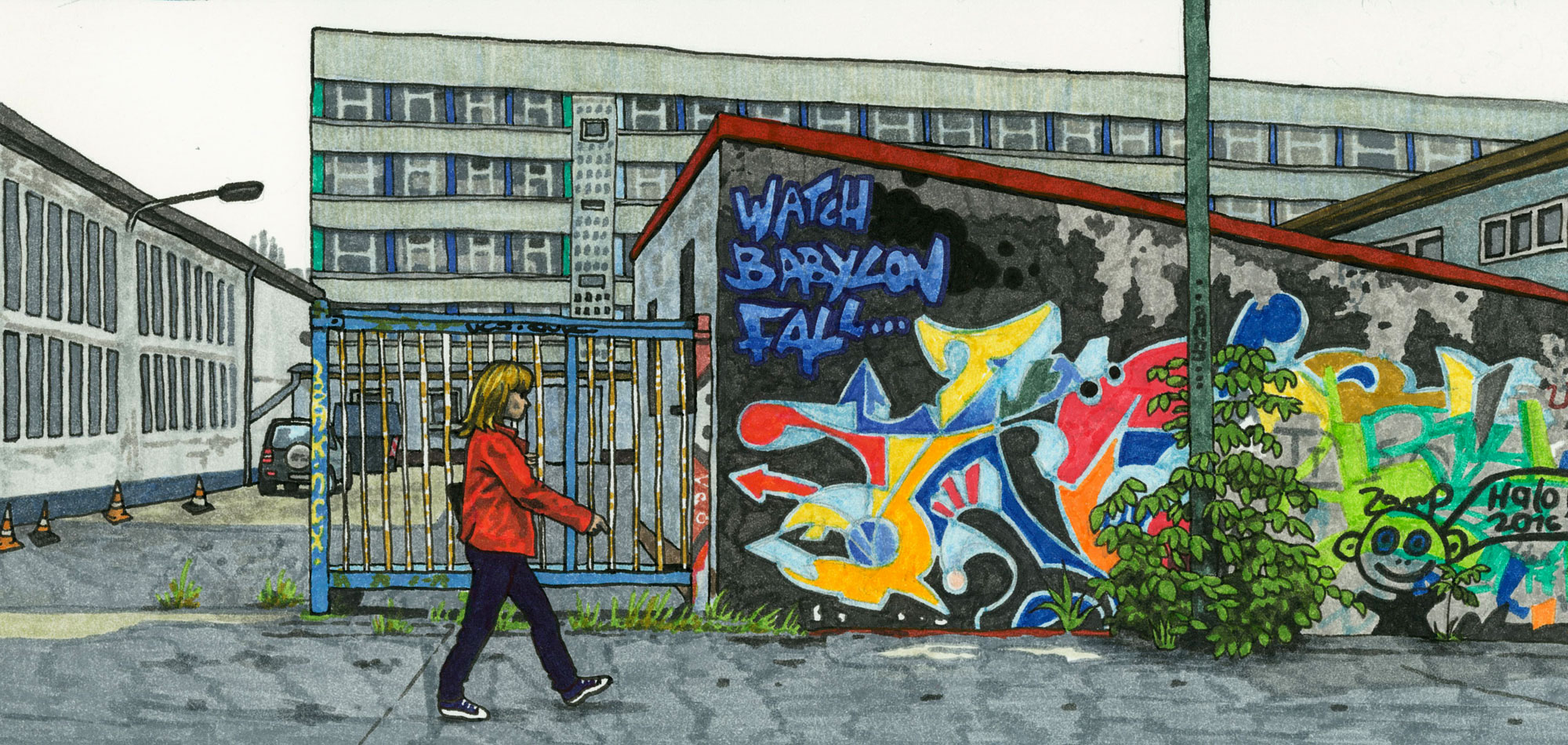Ariel Cotton Drawing Berlin Takt East Berlin Ostdeutschland Ostberlin